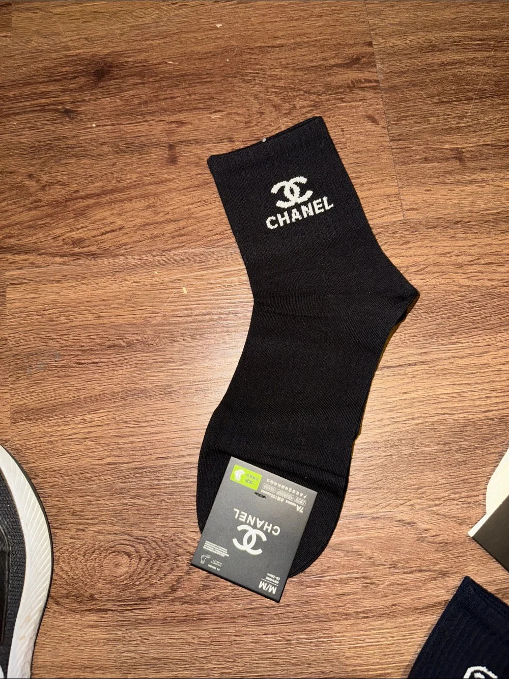 Unbranded CC Logo Black, White, Gray & Cream Logo Crew Sock Set (5 pack)